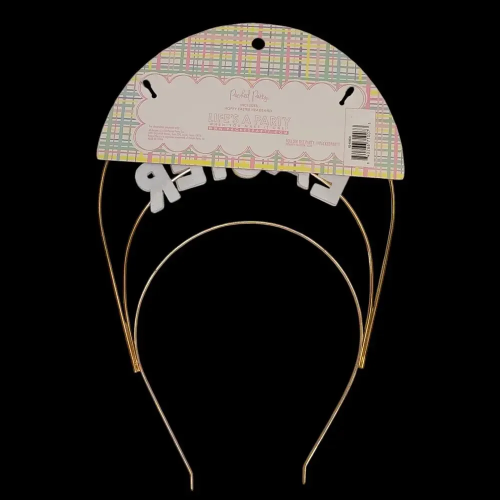Hoppy Easter Headband Pastel Gold Bunny Rabbit Holiday‎ Spring Girls Women Hair